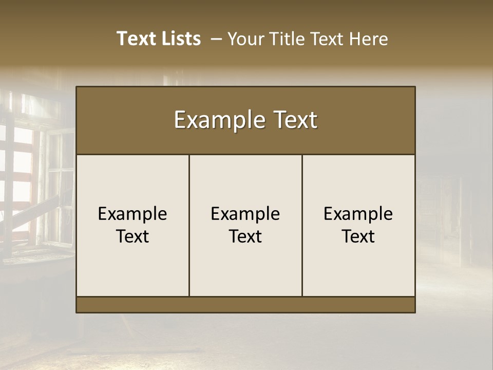 Component Space Window Frame PowerPoint Template