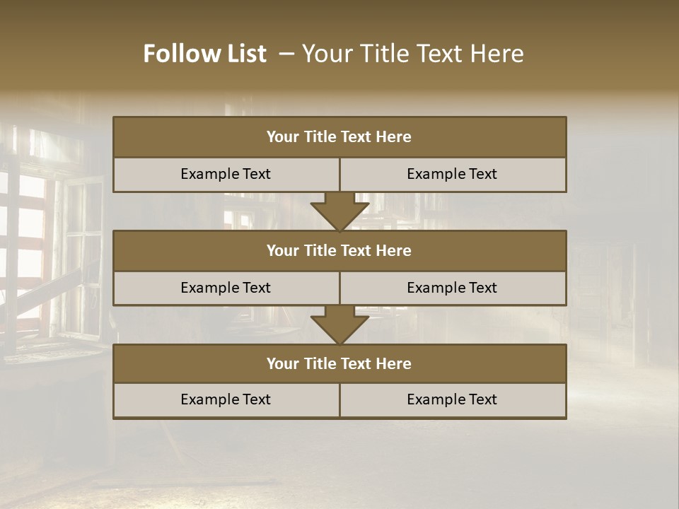 Component Space Window Frame PowerPoint Template