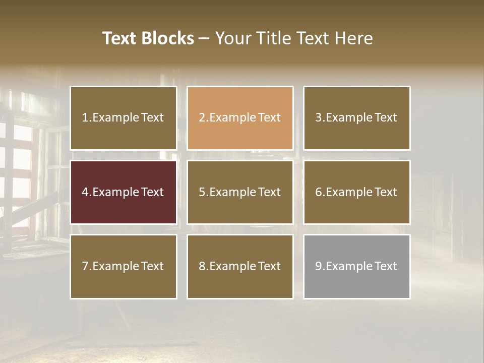 Component Space Window Frame PowerPoint Template