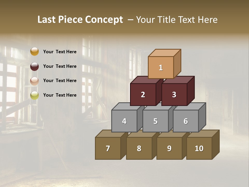 Component Space Window Frame PowerPoint Template