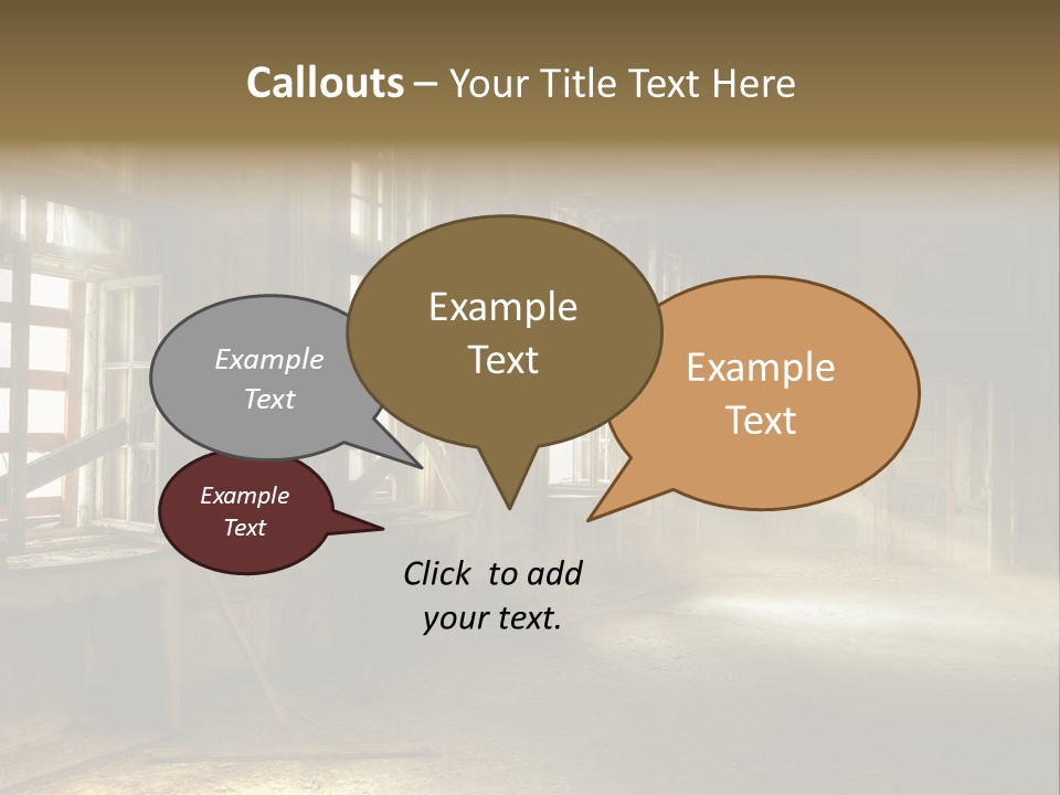 Component Space Window Frame PowerPoint Template