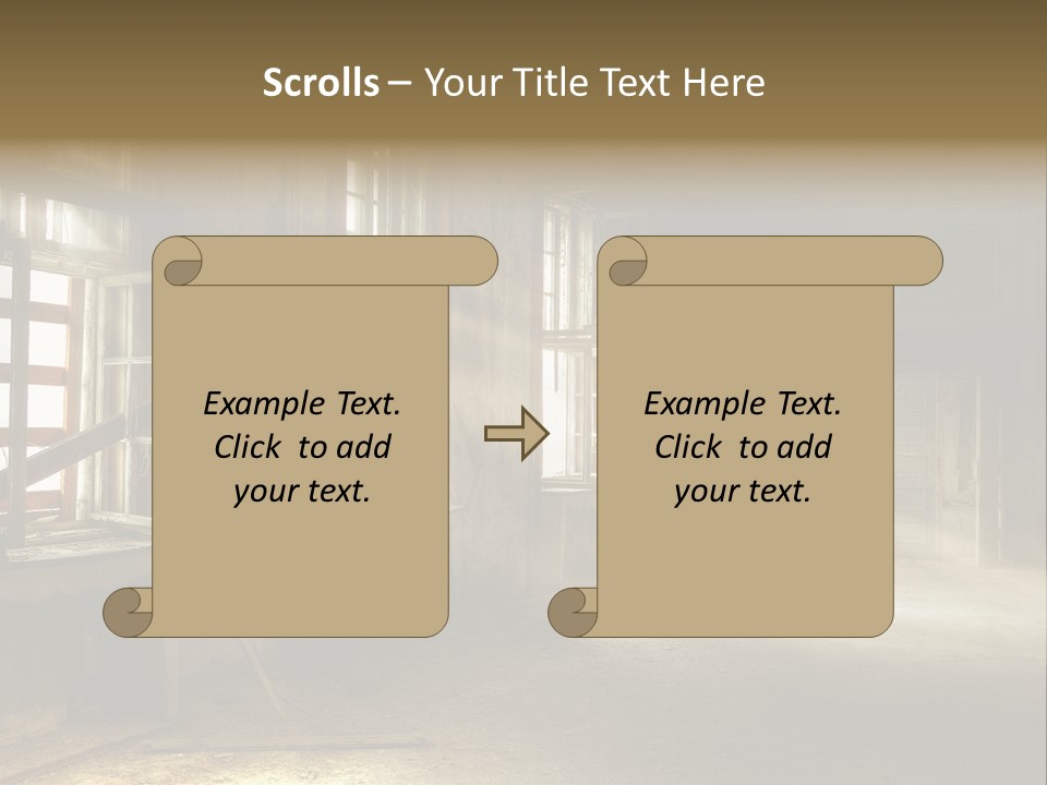 Component Space Window Frame PowerPoint Template