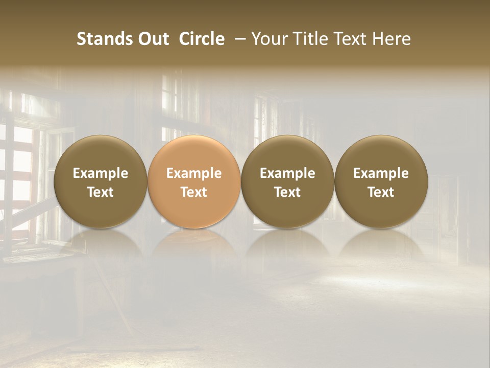 Component Space Window Frame PowerPoint Template