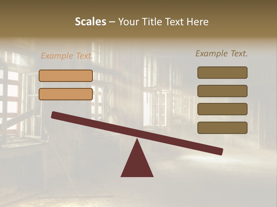 Component Space Window Frame PowerPoint Template