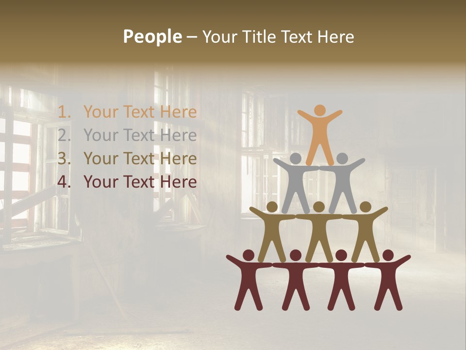 Component Space Window Frame PowerPoint Template