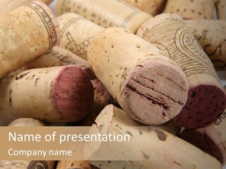 Drink Wood Grape PowerPoint Template