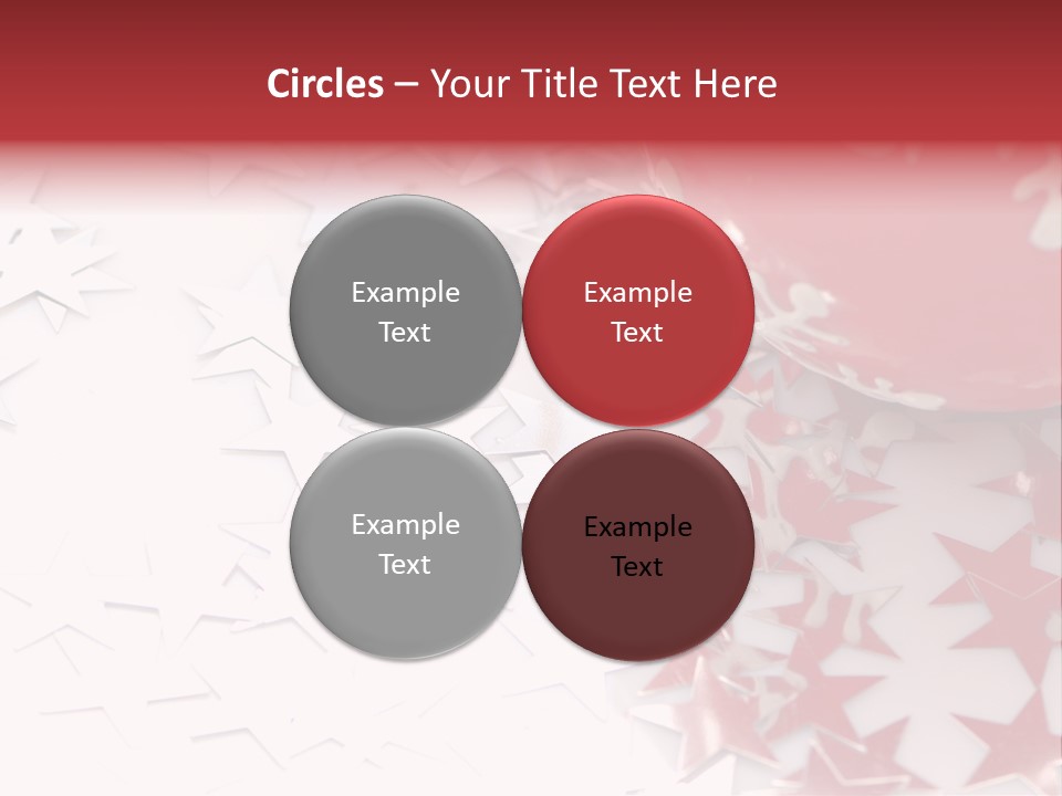 Garland Christmas Tree Ball PowerPoint Template
