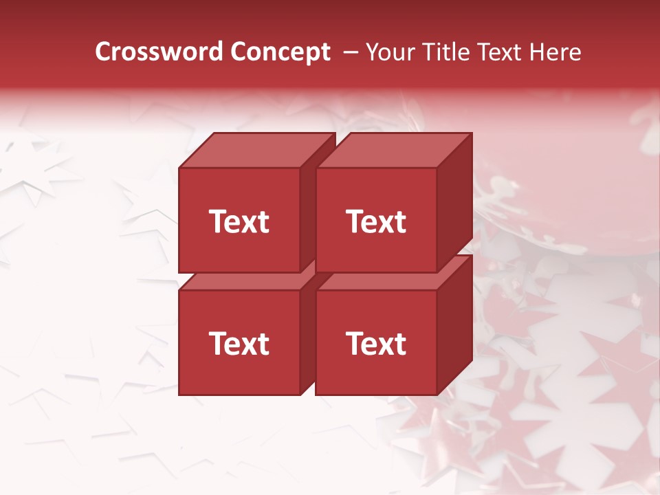 Garland Christmas Tree Ball PowerPoint Template
