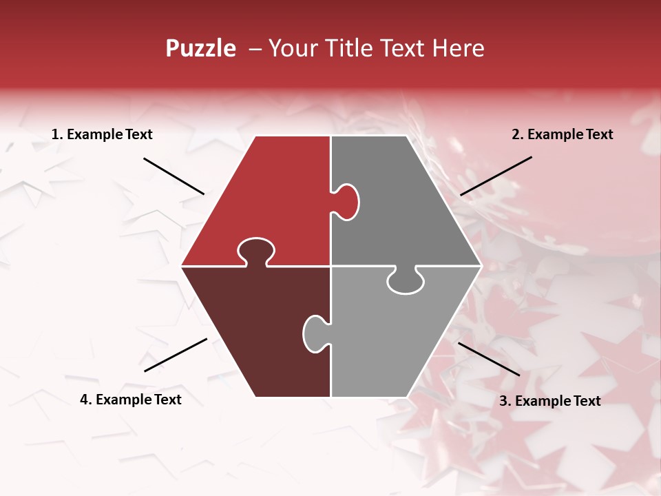 Garland Christmas Tree Ball PowerPoint Template