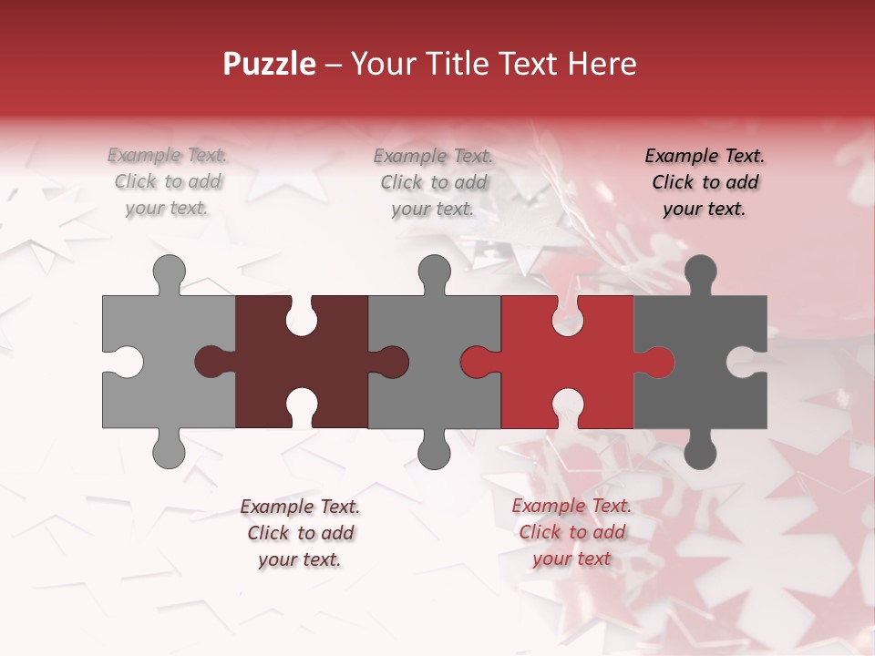 Garland Christmas Tree Ball PowerPoint Template