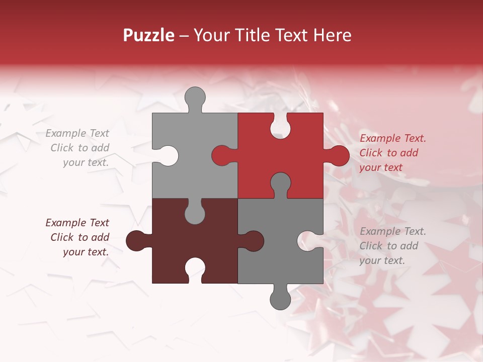 Garland Christmas Tree Ball PowerPoint Template