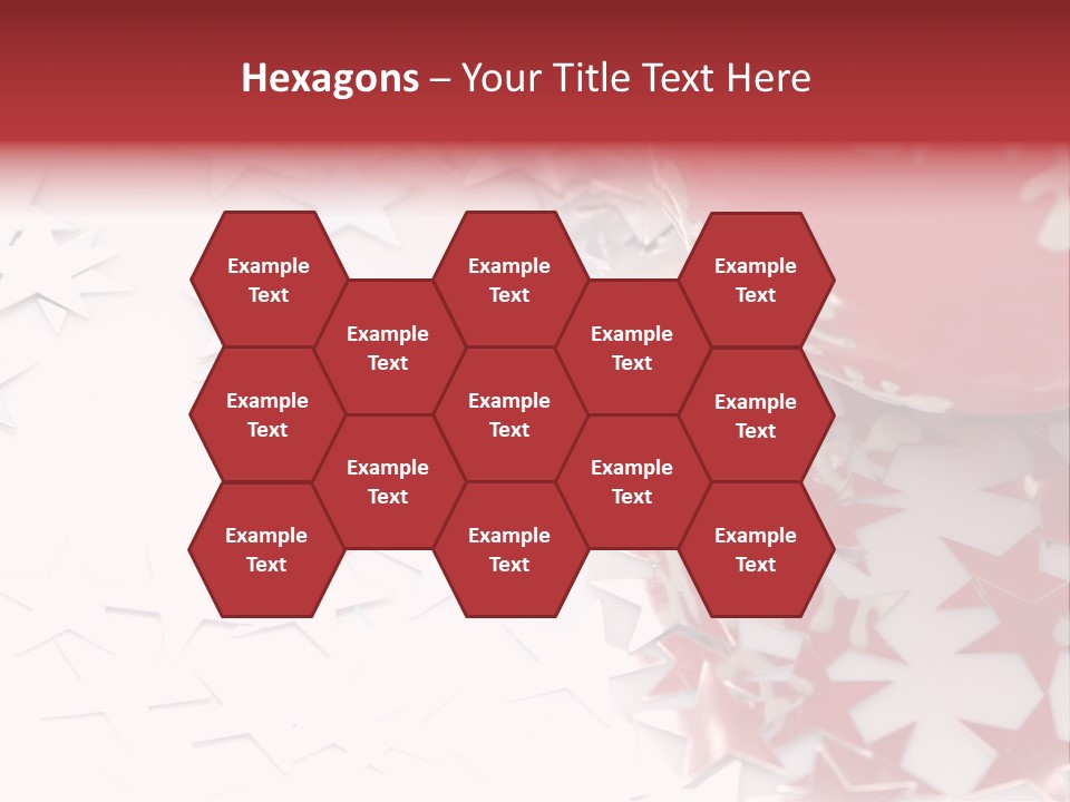 Garland Christmas Tree Ball PowerPoint Template