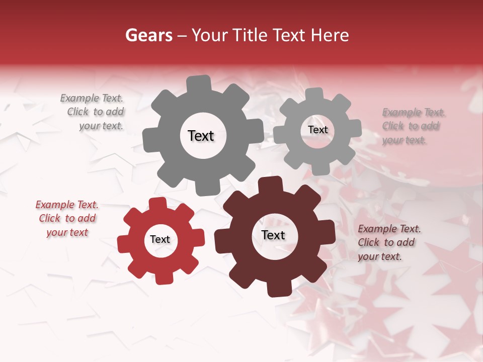 Garland Christmas Tree Ball PowerPoint Template