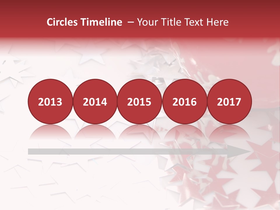 Garland Christmas Tree Ball PowerPoint Template