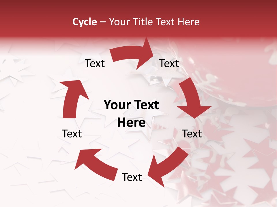 Garland Christmas Tree Ball PowerPoint Template