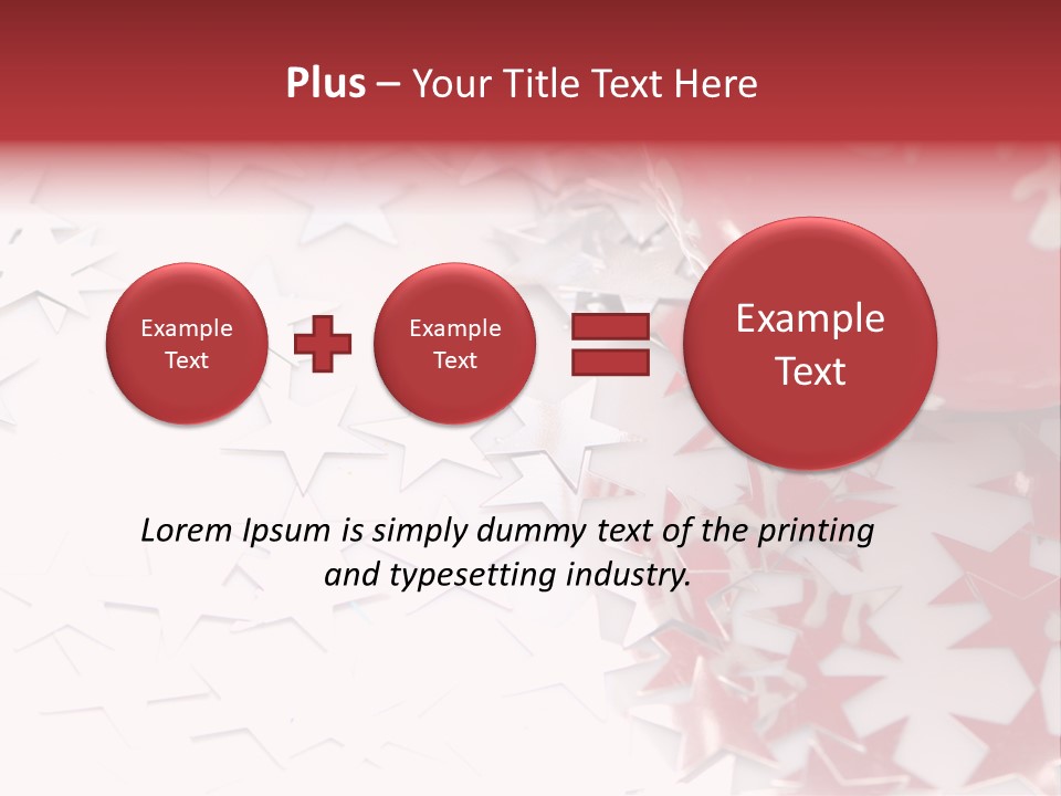 Garland Christmas Tree Ball PowerPoint Template
