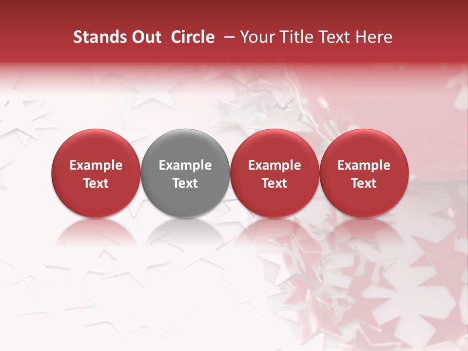 Garland Christmas Tree Ball PowerPoint Template