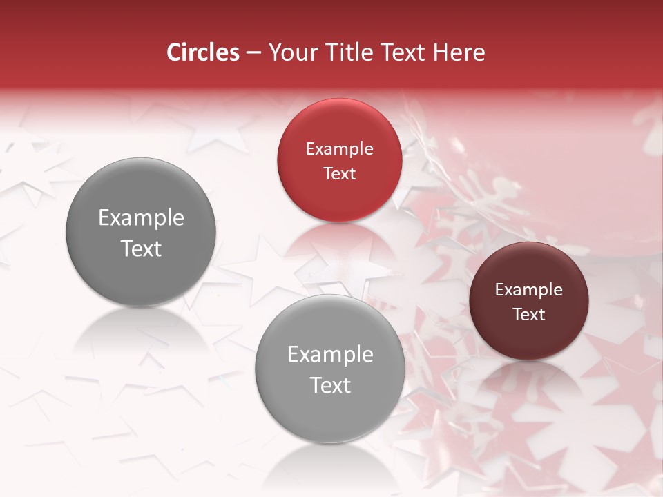 Garland Christmas Tree Ball PowerPoint Template