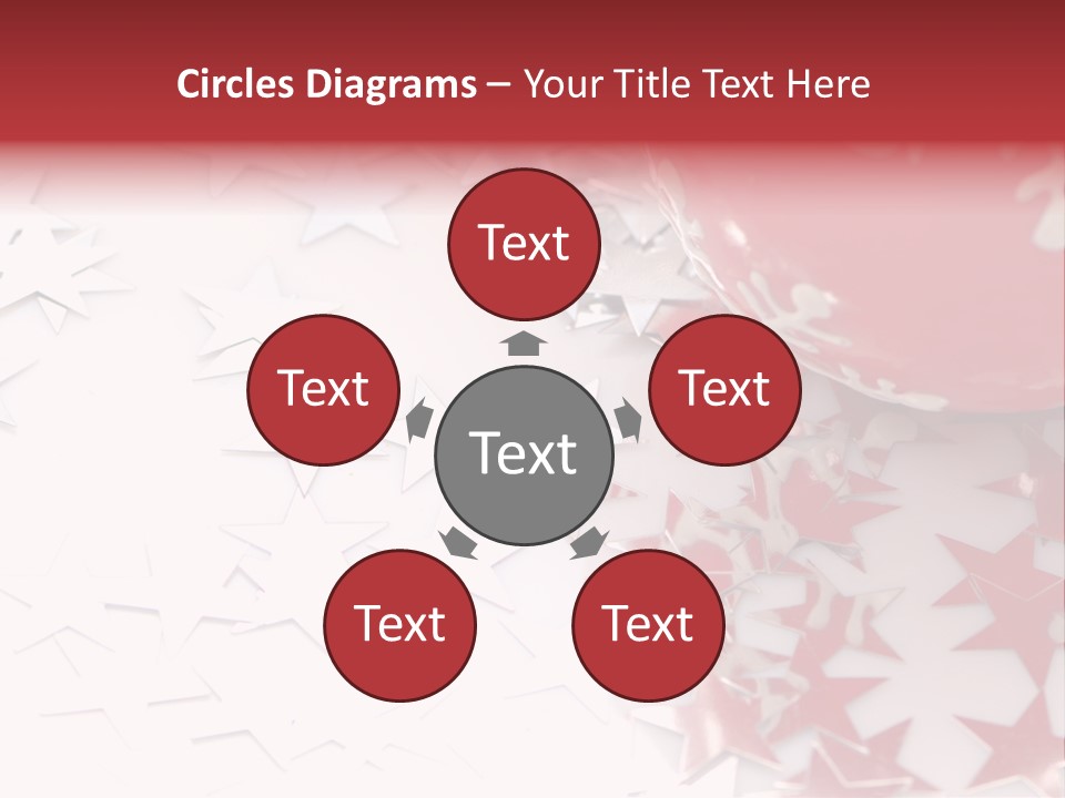 Garland Christmas Tree Ball PowerPoint Template