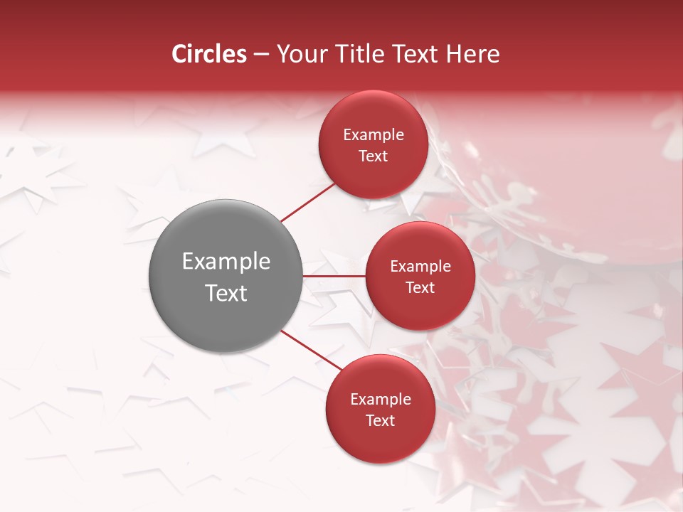 Garland Christmas Tree Ball PowerPoint Template