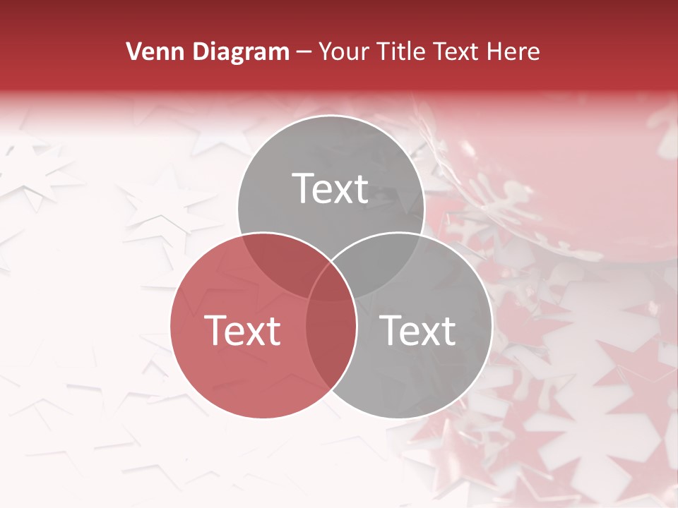 Garland Christmas Tree Ball PowerPoint Template