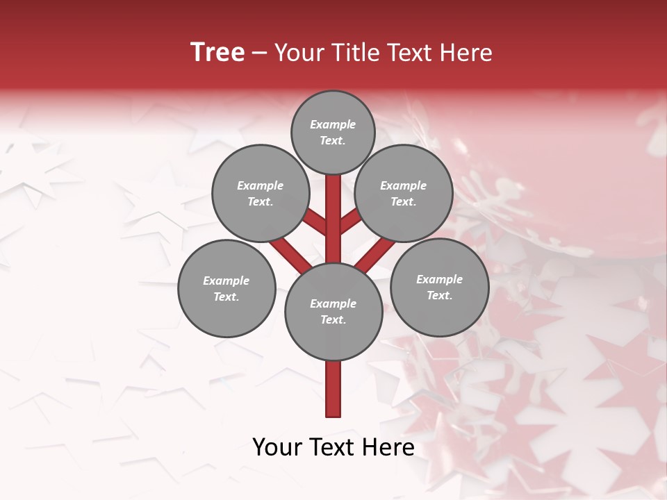 Garland Christmas Tree Ball PowerPoint Template