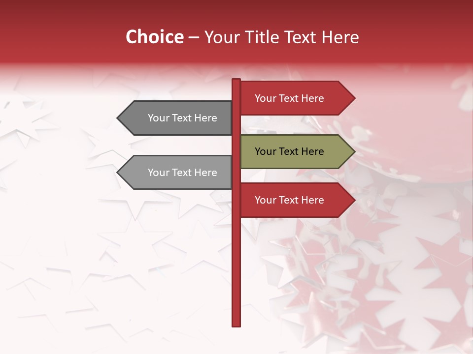 Garland Christmas Tree Ball PowerPoint Template