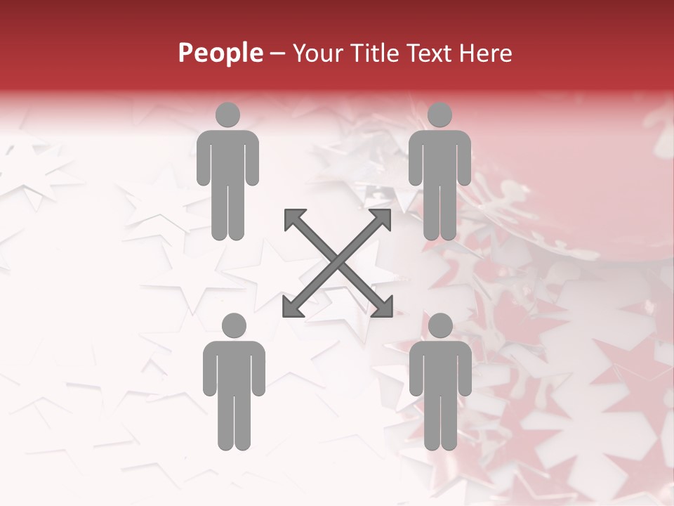 Garland Christmas Tree Ball PowerPoint Template