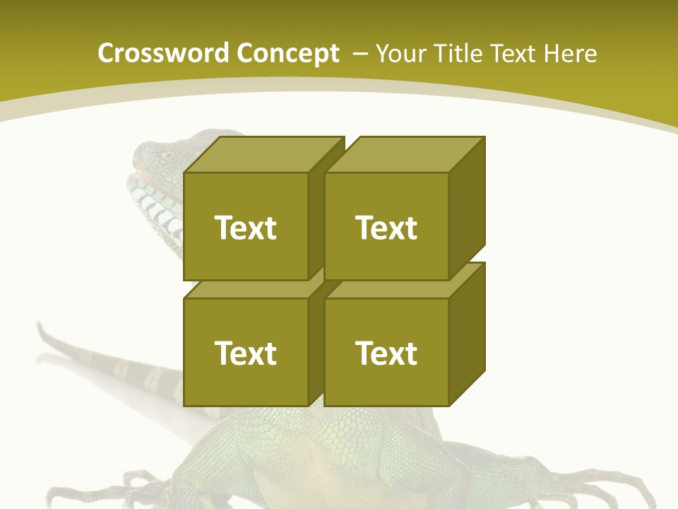 Isolated On White Iguana Nature PowerPoint Template