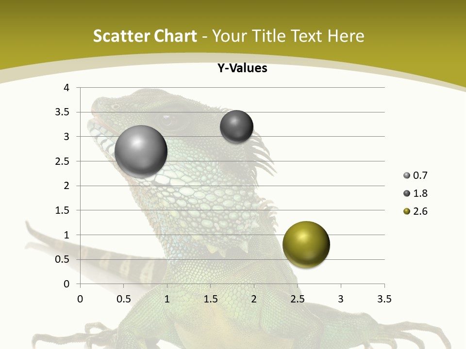 Isolated On White Iguana Nature PowerPoint Template