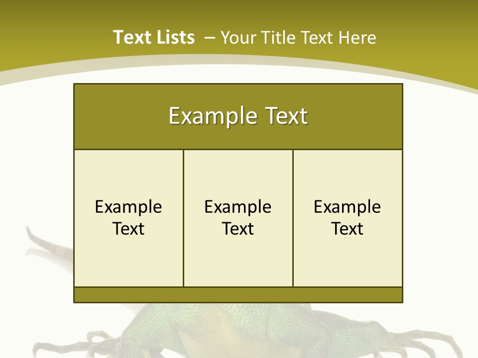 Isolated On White Iguana Nature PowerPoint Template