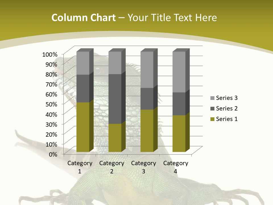 Isolated On White Iguana Nature PowerPoint Template