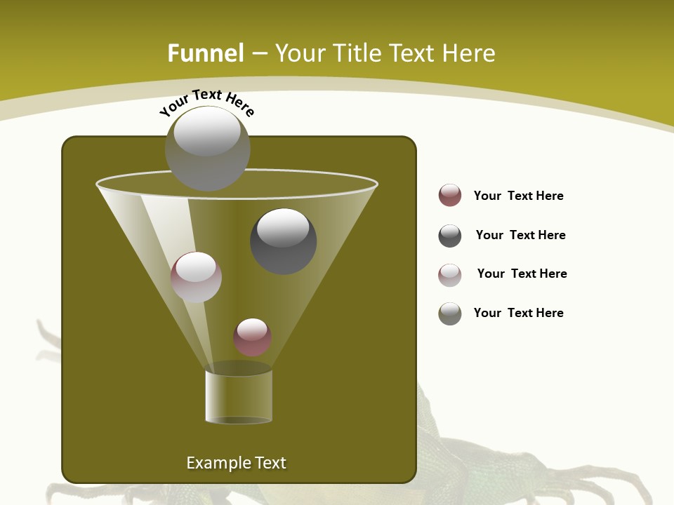 Isolated On White Iguana Nature PowerPoint Template