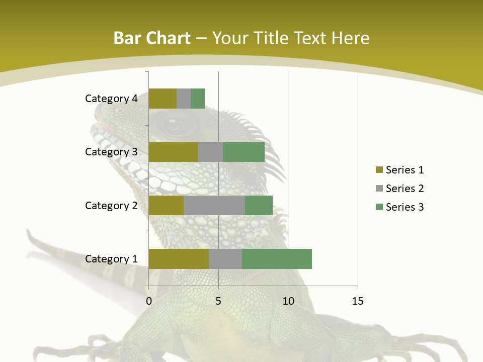 Isolated On White Iguana Nature PowerPoint Template