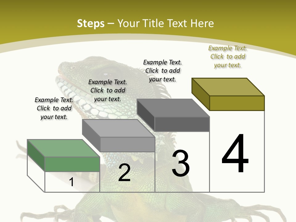 Isolated On White Iguana Nature PowerPoint Template