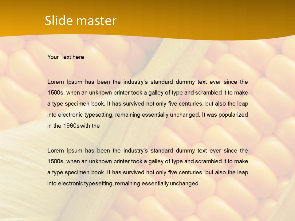 Sweet Corn Plant Crop PowerPoint Template