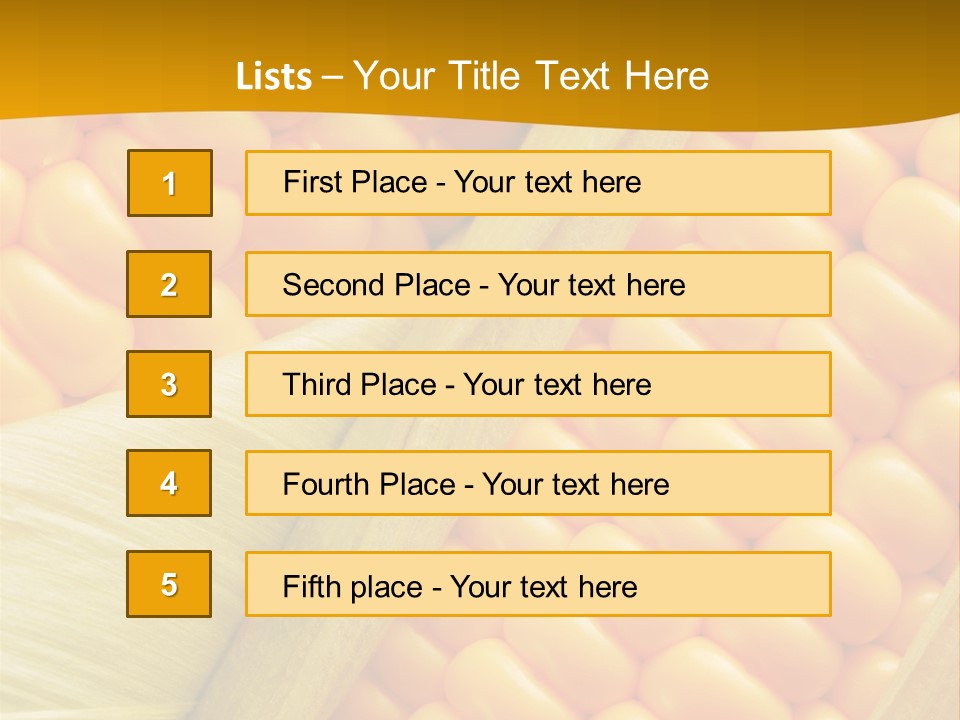 Sweet Corn Plant Crop PowerPoint Template