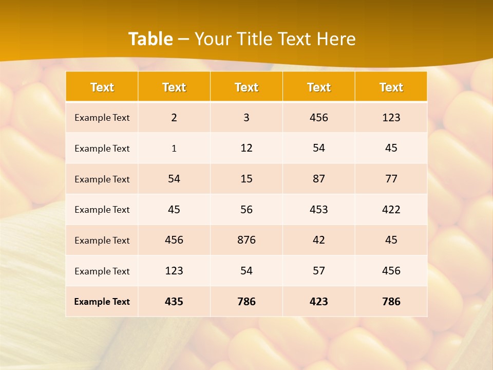 Sweet Corn Plant Crop PowerPoint Template