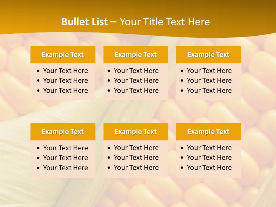 Sweet Corn Plant Crop PowerPoint Template