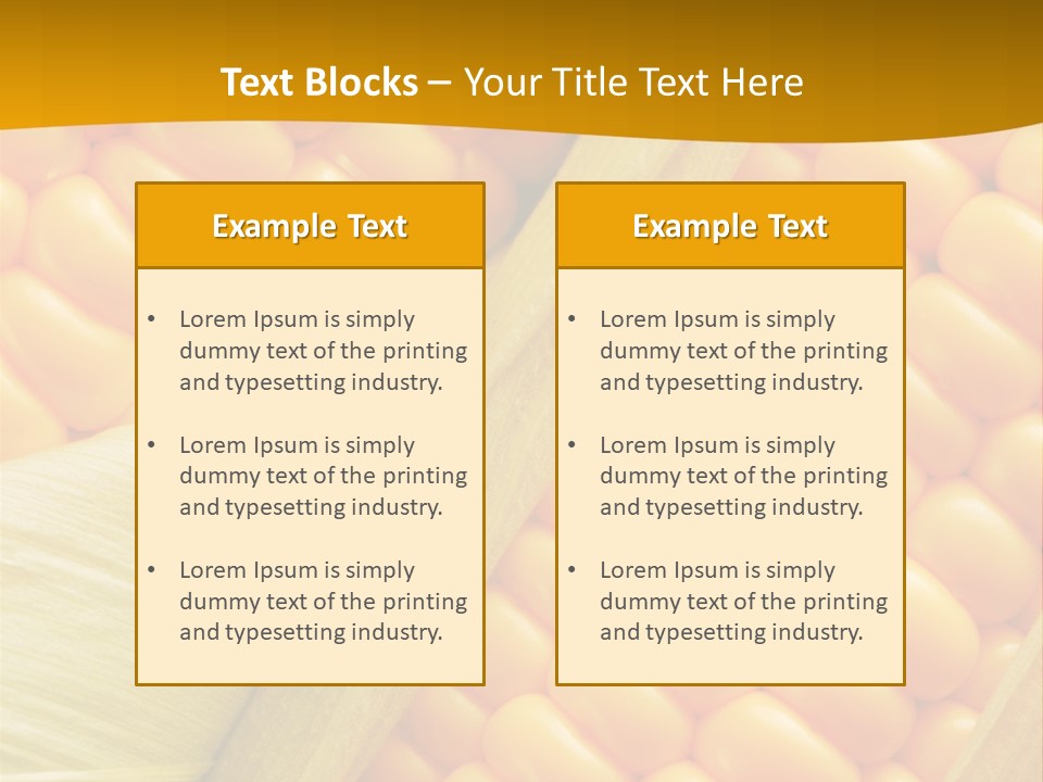 Sweet Corn Plant Crop PowerPoint Template