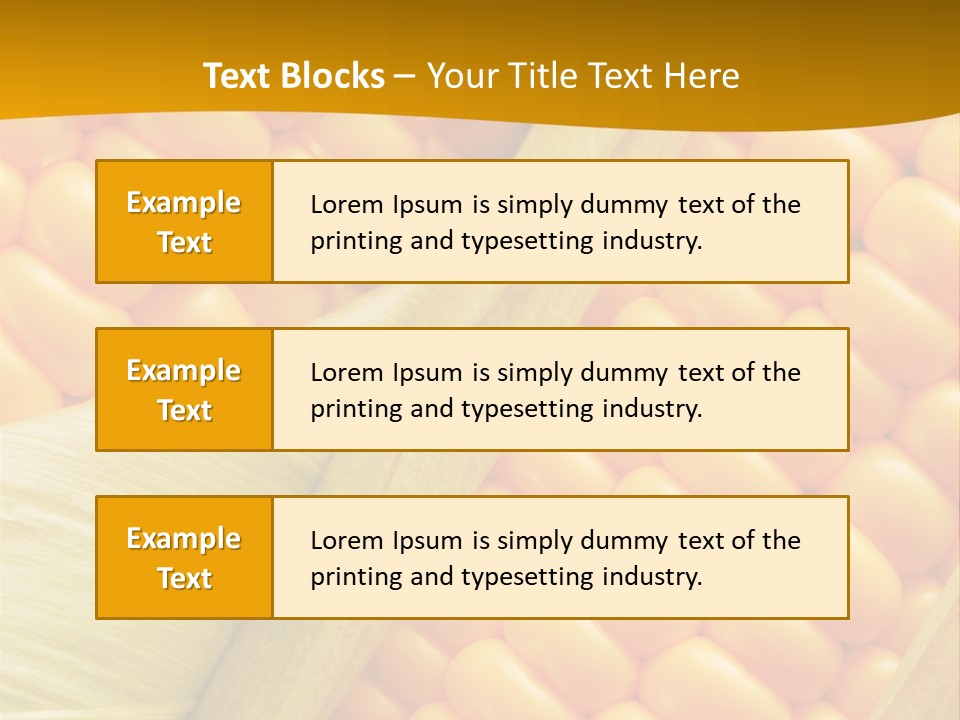 Sweet Corn Plant Crop PowerPoint Template
