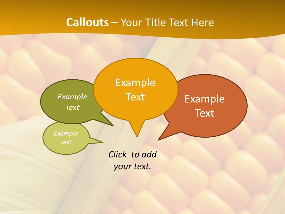 Sweet Corn Plant Crop PowerPoint Template