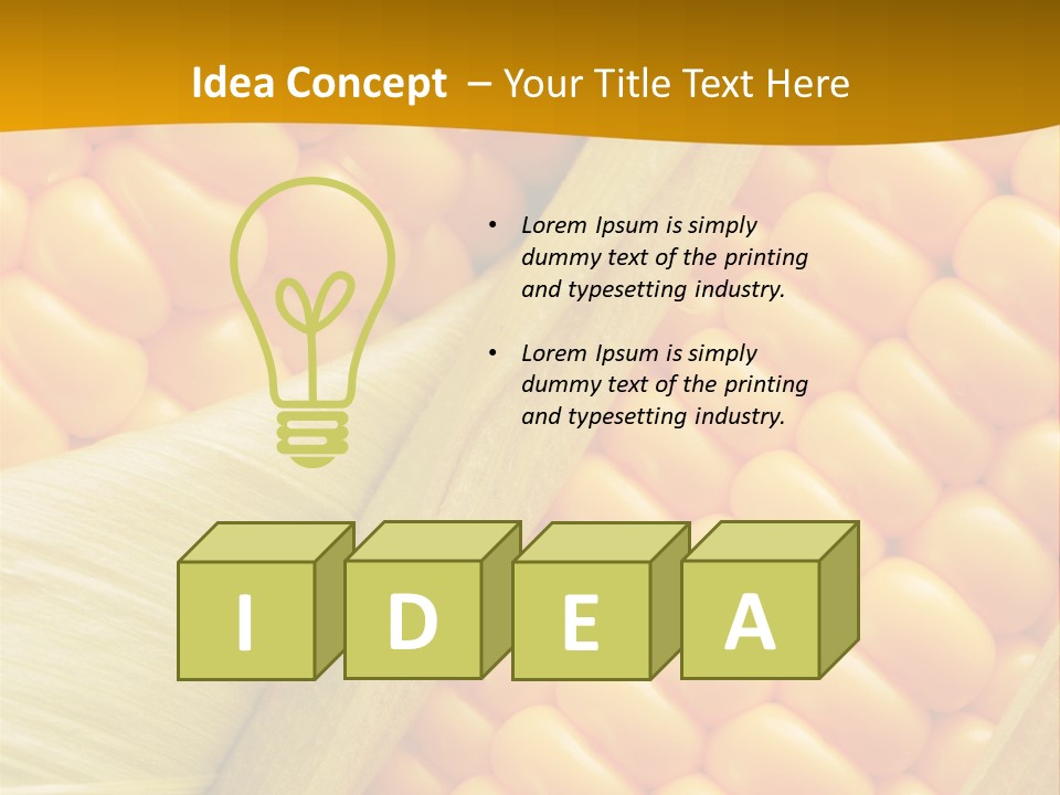 Sweet Corn Plant Crop PowerPoint Template