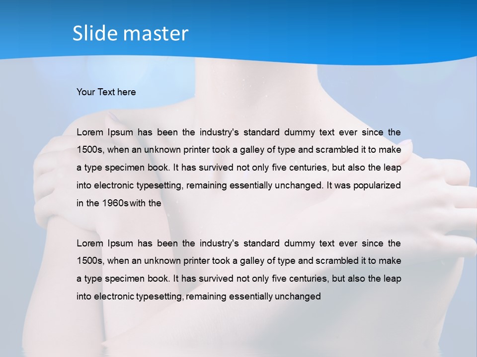 White Beauty Water PowerPoint Template