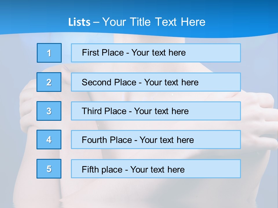 White Beauty Water PowerPoint Template