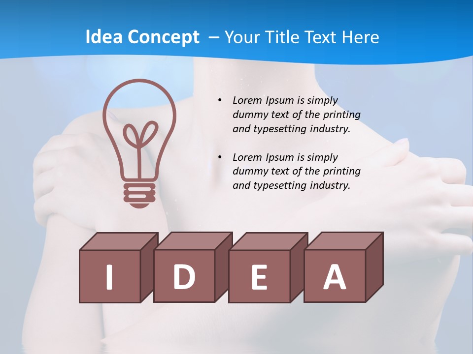 White Beauty Water PowerPoint Template