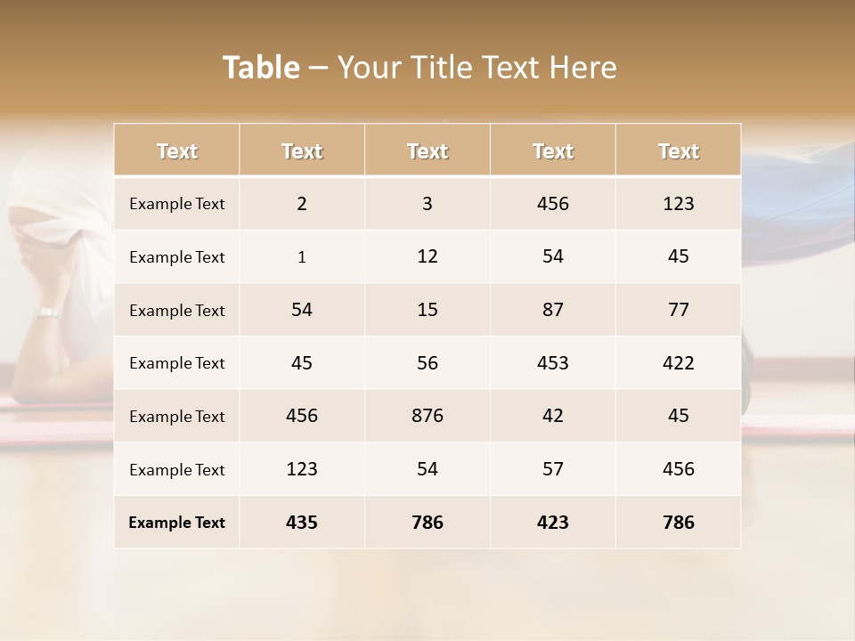 Yoga Female Exercising PowerPoint Template