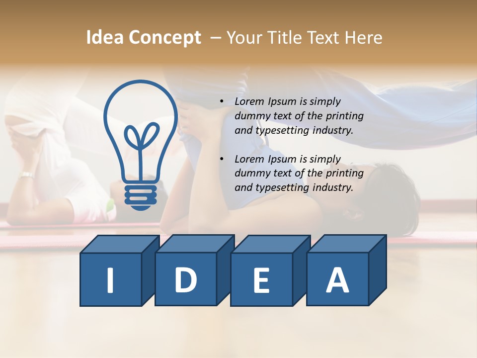 Yoga Female Exercising PowerPoint Template