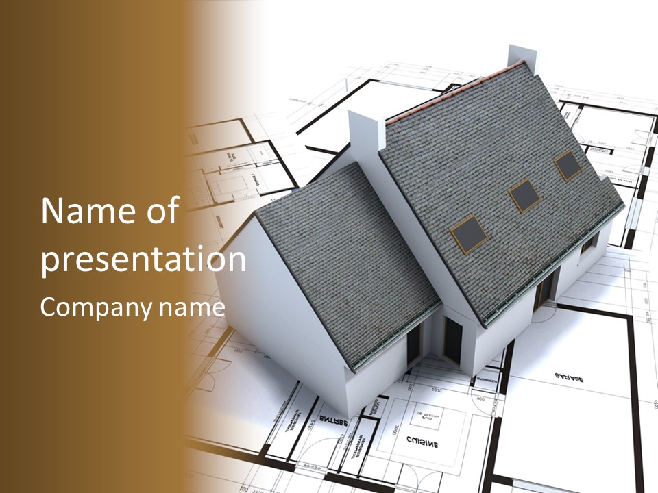 Designer Miniature Architectural PowerPoint Template