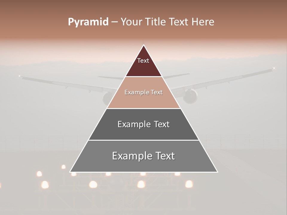 Plane Descending Landing PowerPoint Template